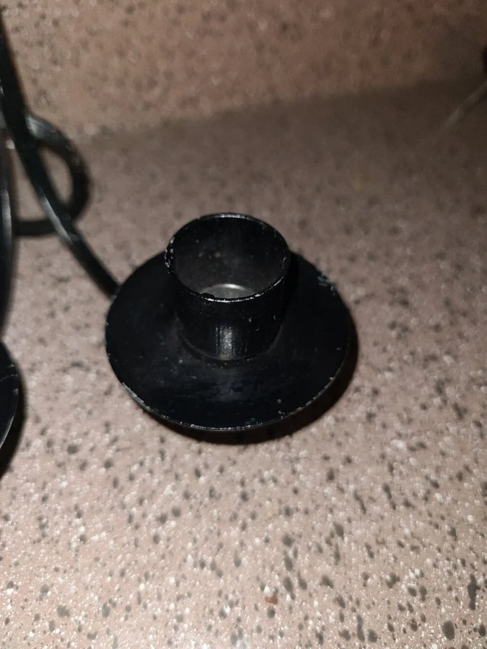 VTG Mid Century Modern Black Wrought Iron Wall Mount Candle Holder 3 Candles